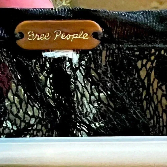 Free People Black Sweet Surprise Lace
Sheer Blouse Ruffles Boho Women's - Picture 4 of 7